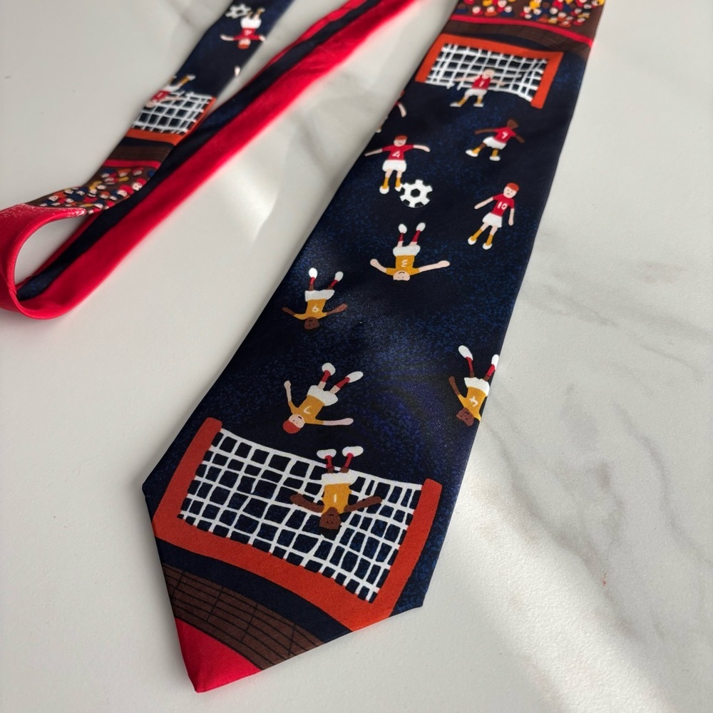 Save the Children Soccer Theme Necktie 100% silk NWT